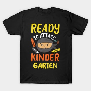 Ready To Attack Kindergarten Cute Ninja T-Shirt